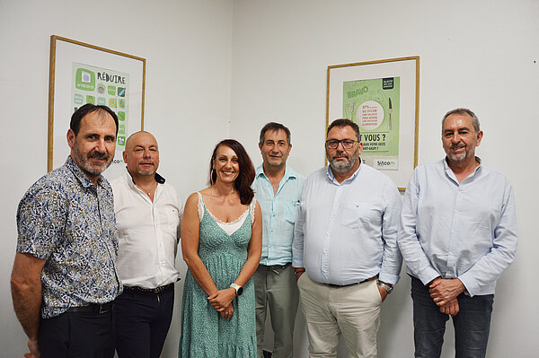 Photo de la Présidence (de g. à dr. : ) Hervé Darrigade, Thierry Galléa, Jennifer El Mannaï, Jean-Marc Lescoute, Régis Dubus, Jean-Marc Larre
